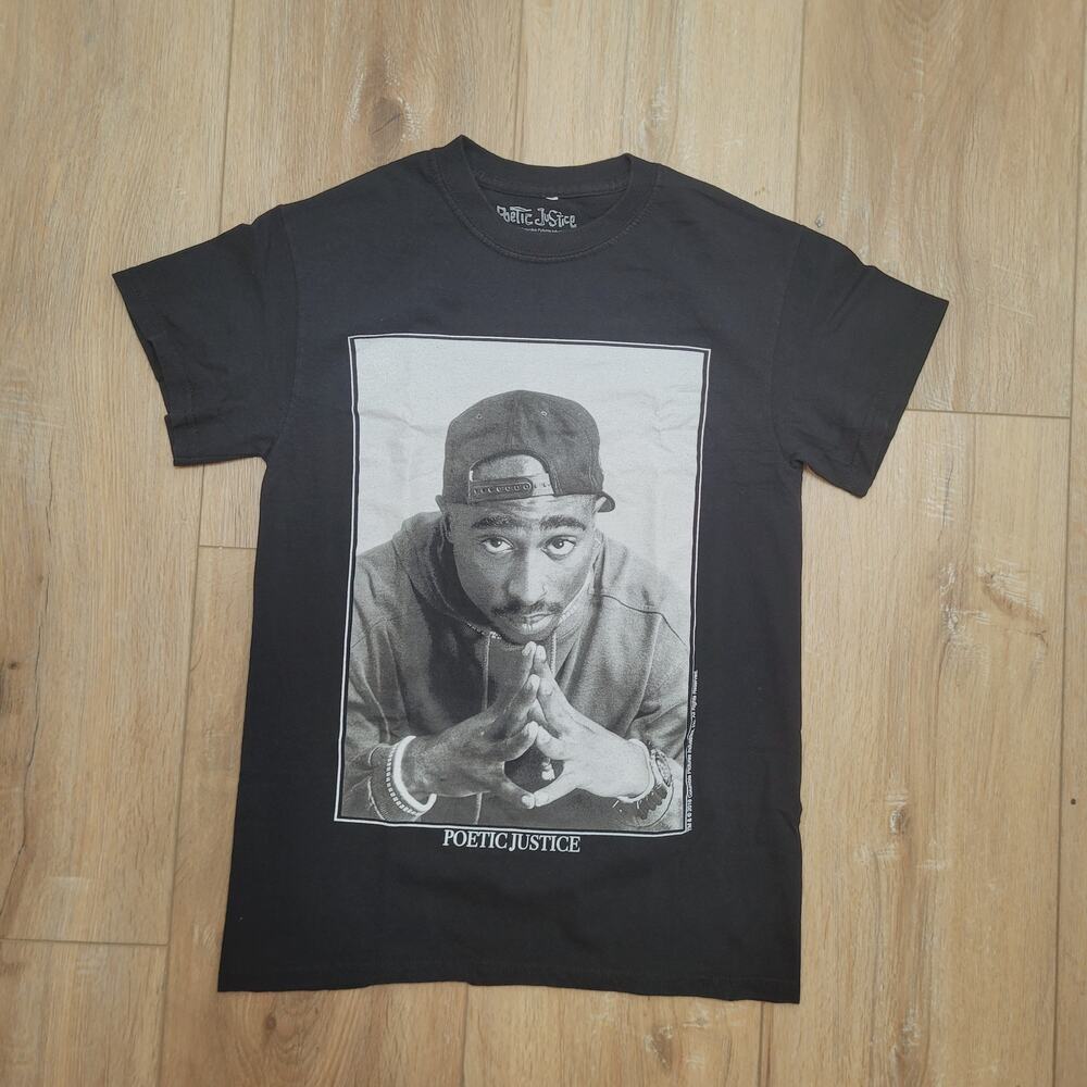 Tupac Shakur 2Pac Poetic Justice T-Shirt Mens Small S Official Movie Tee